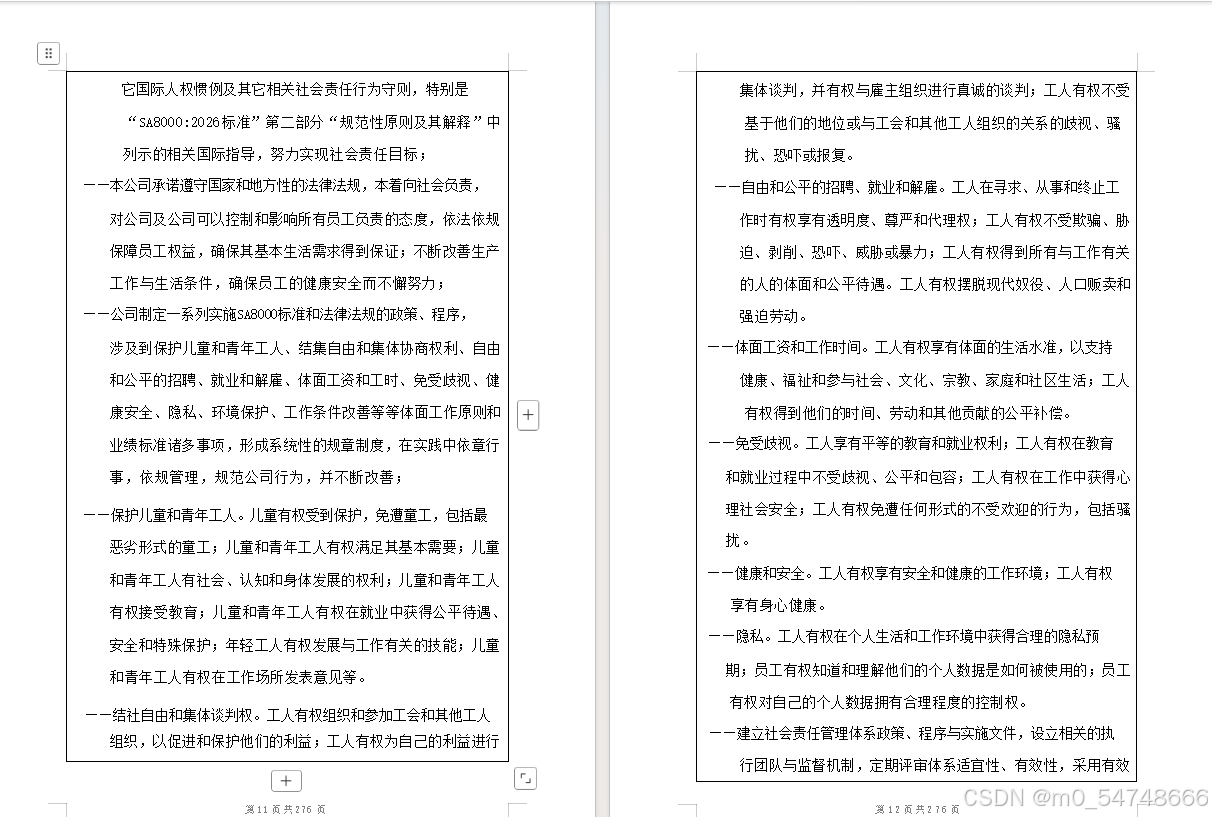 SA8000-2026 新版社会责任管理体系全套模板word-CSDN博客