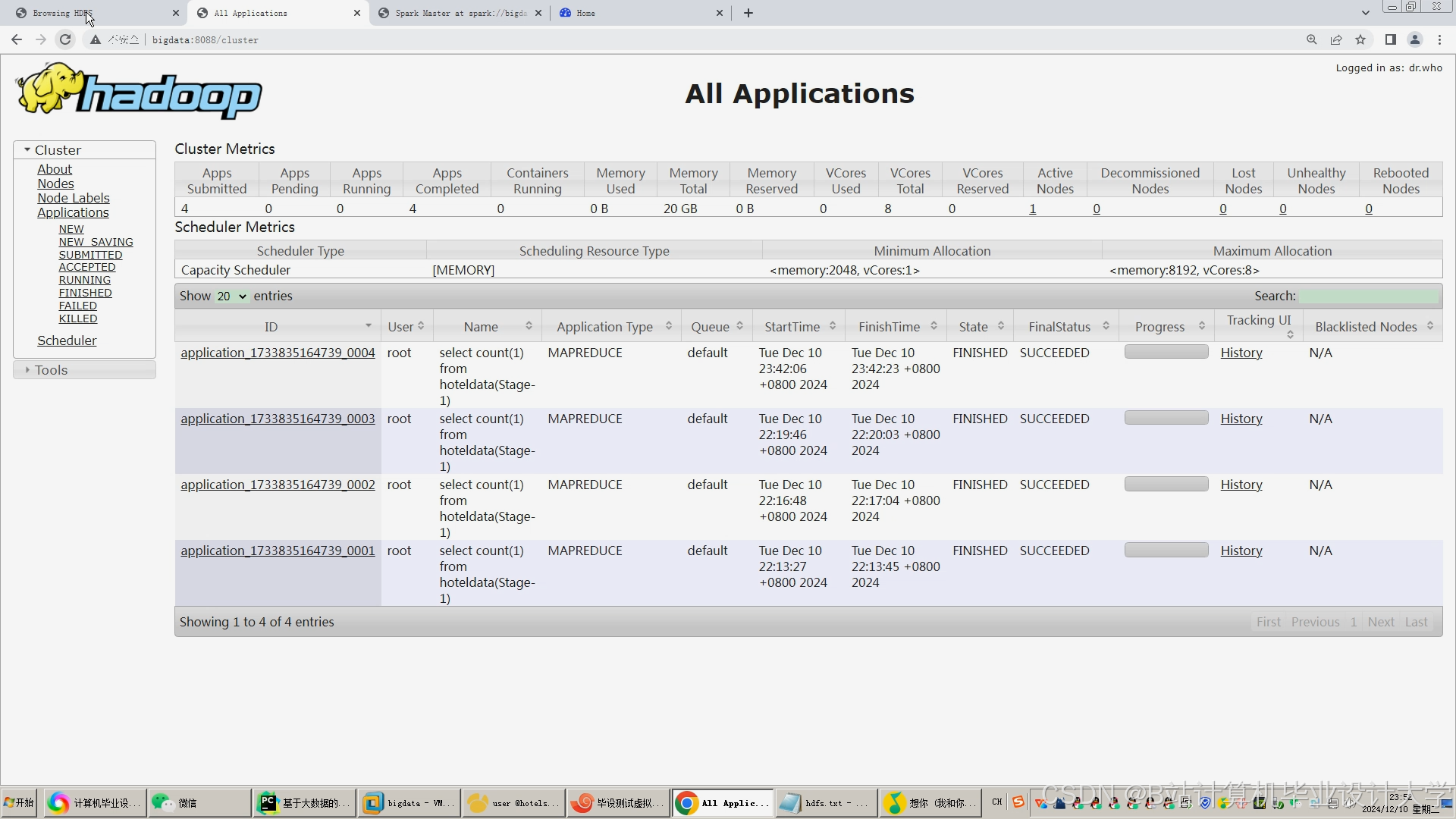 计算机毕业设计Hadoop+Spark+Hive酒店推荐系统 酒店可视化 酒店爬虫 大数据毕业设计(源码+文档+PPT+讲解)