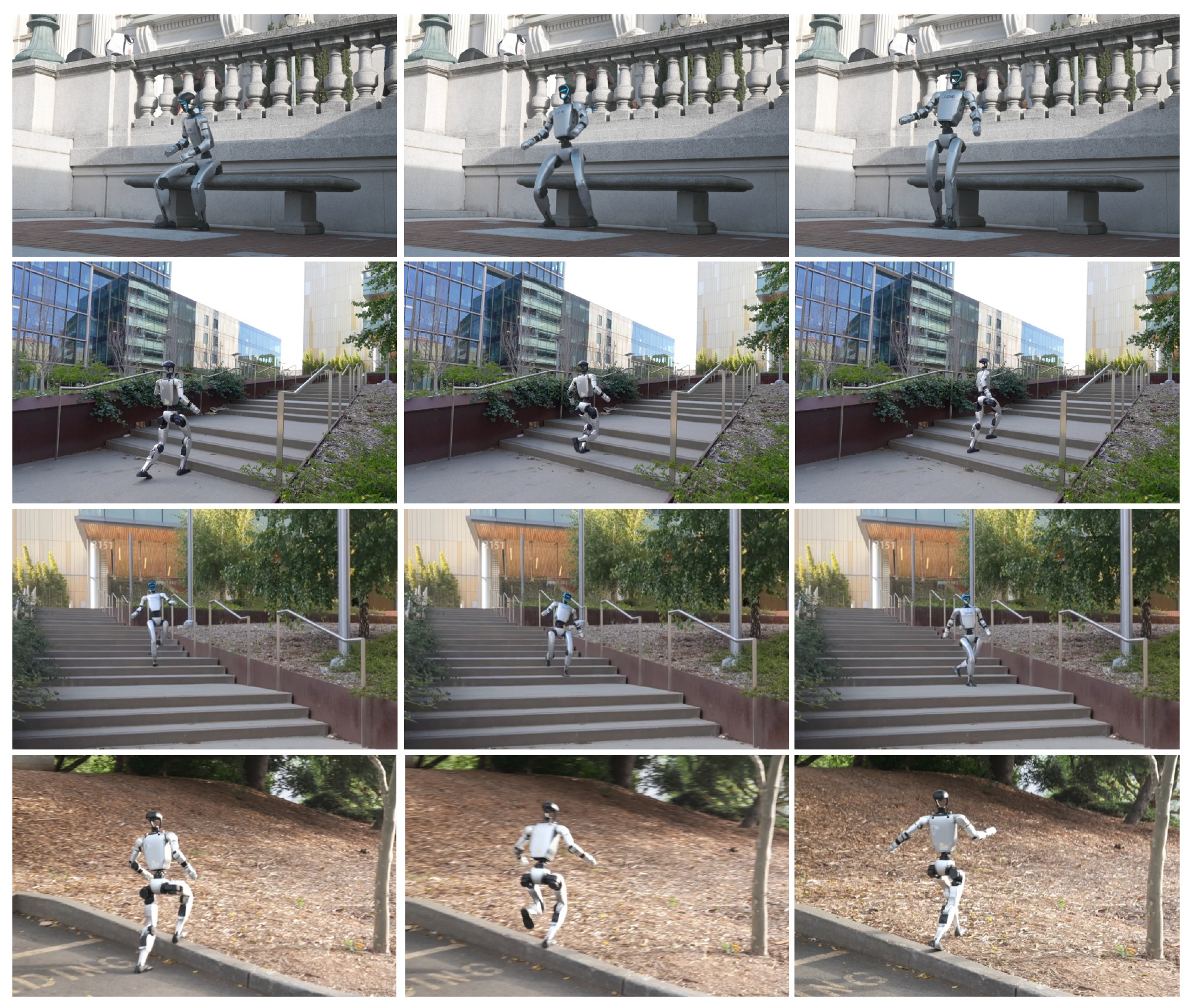一看视频就能学会的VideoMimic——三步走：先real2sim(涉及视频作为输入、提取姿态且点云化、重定向到G1上)，后sim中训练，最后sim2real