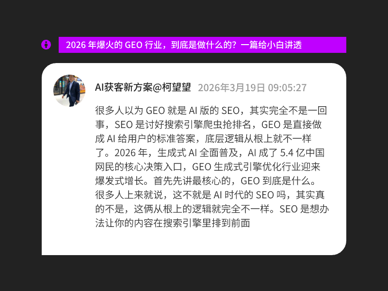 GEO 行业图解