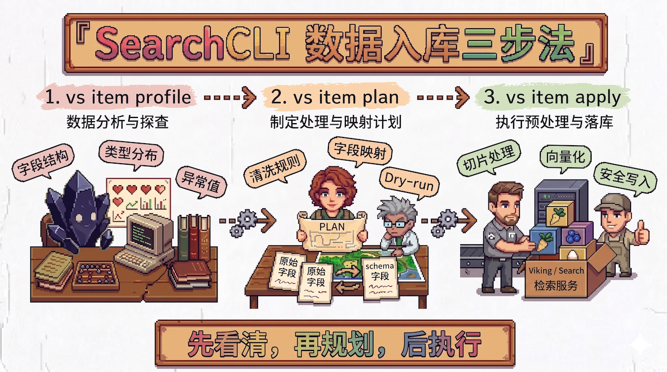 SearchCLI数据入库三步法