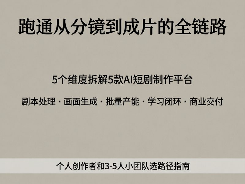 ai短剧怎么制作的视频教程