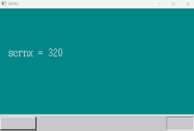 harib02g 运行结果：屏幕显示 scrnx = 320