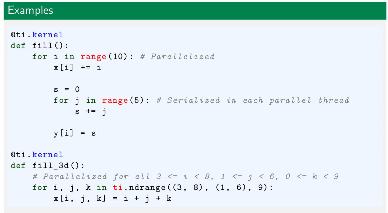Range-for loops