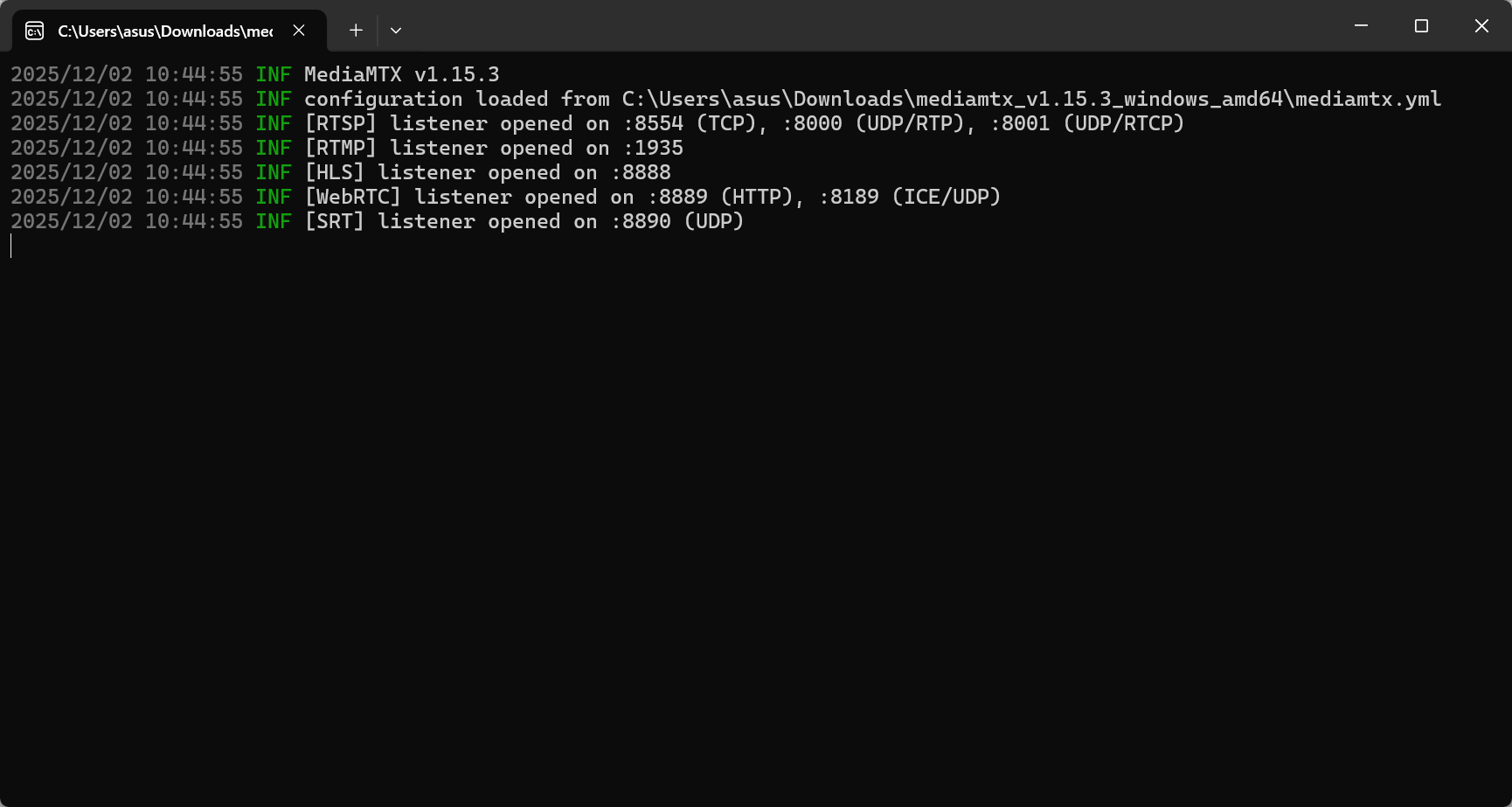 使用mediamtx和ffmpeg进行rtsp推流_mediamtx 推流-CSDN博客