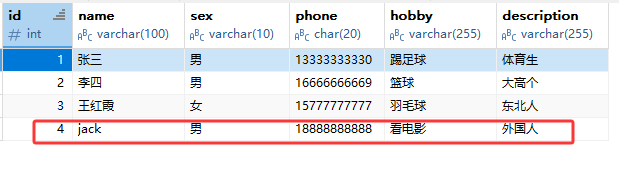 数据库更新效果