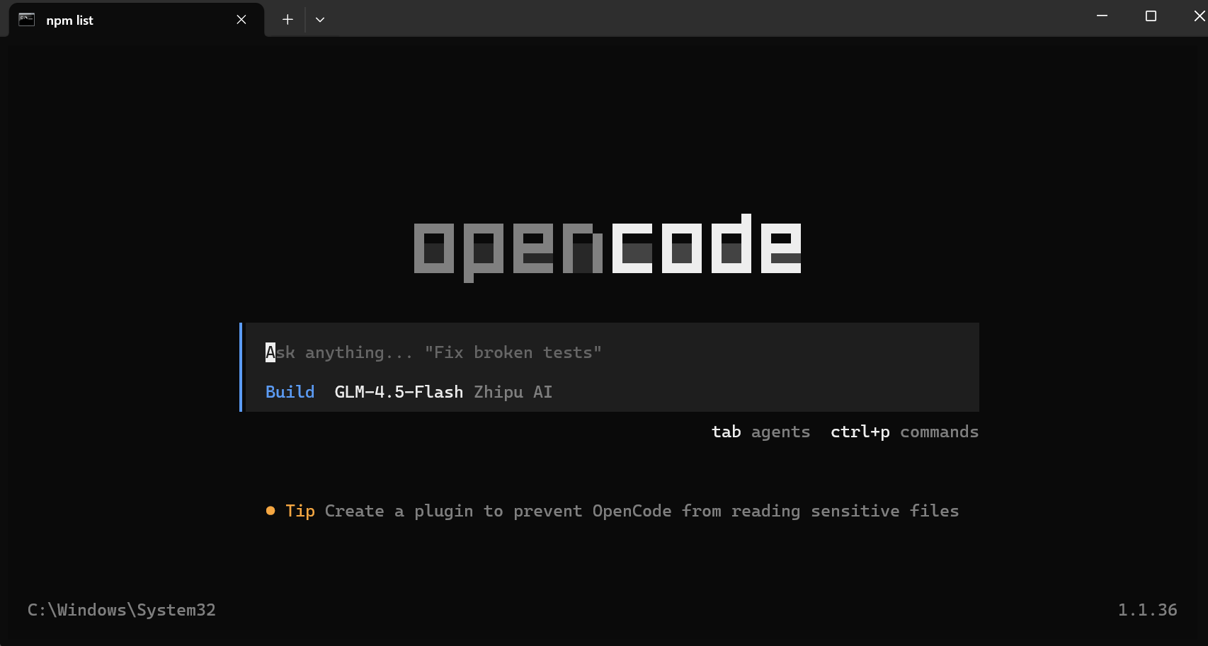 opencode安装 命令窗口_没有opencode.json-CSDN博客