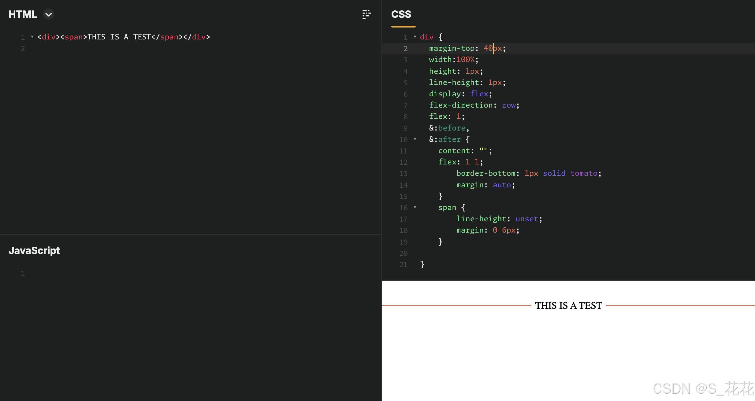 CSS:把文字放到横线之间_css 文字横线-CSDN博客