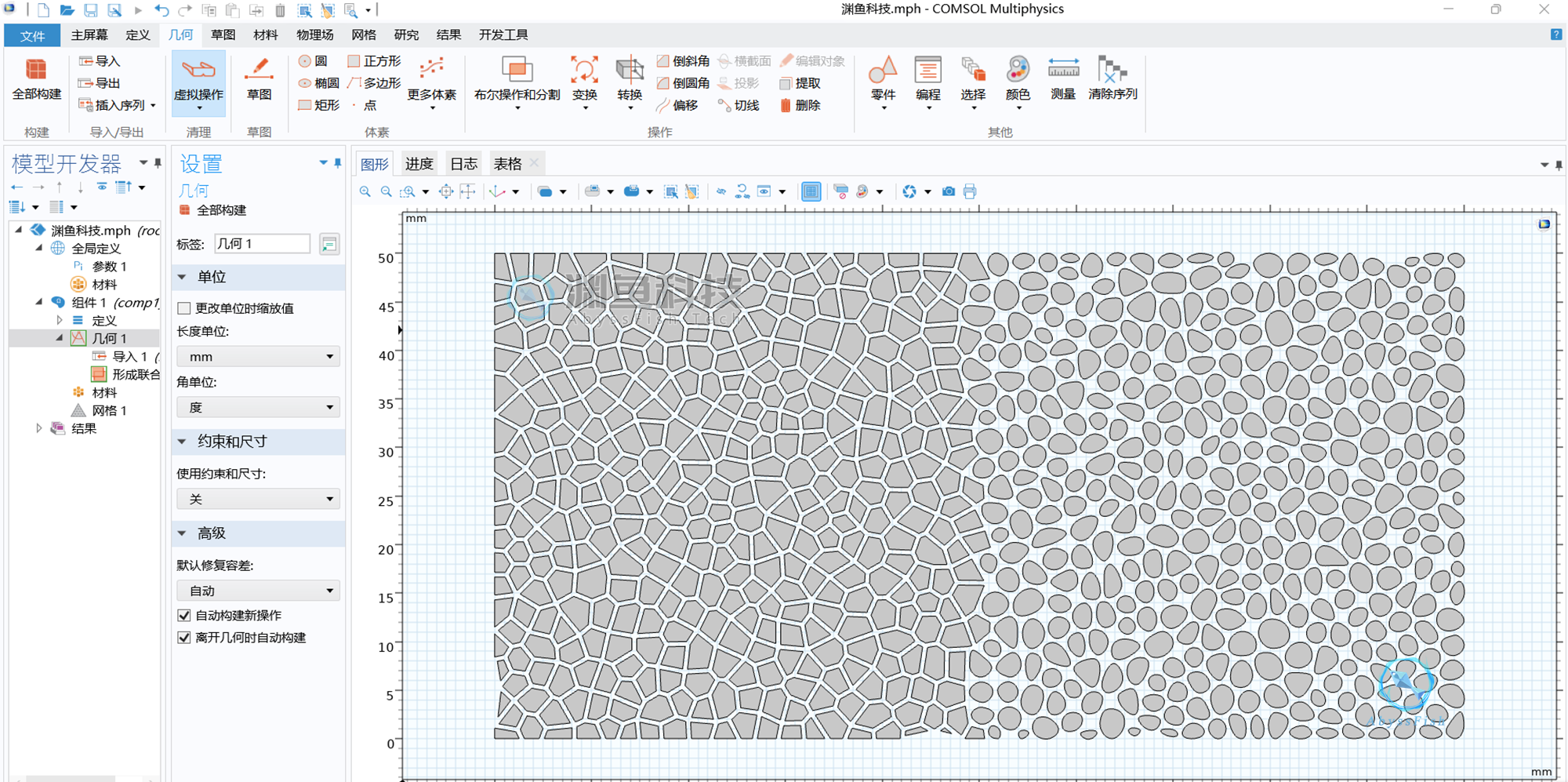COMSOL Voronoi晶格