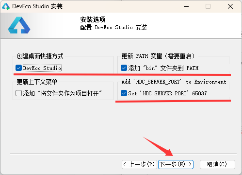 安装选项