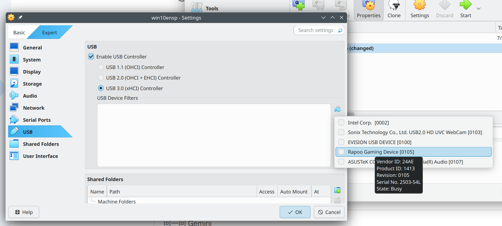 virtualbox usb直通（虚拟机连接雷柏鼠标驱动，适用于linux等没有鼠标客户端的系统）_virtual box usb直通-CSDN博客