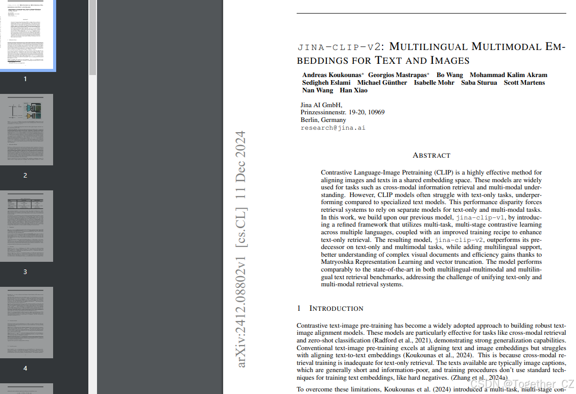 Jina-clip-v2: MULTILINGUAL MULTIMODAL EMBEDDINGS FOR TEXT AND IMAGES——多 ...