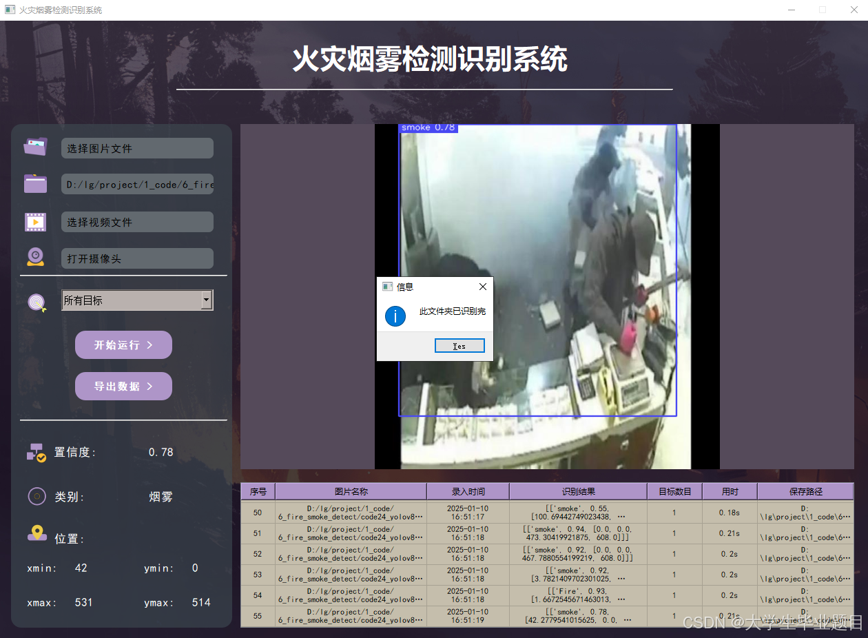 毕业项目推荐:基于yolov8/yolov5/yolo11的火灾烟雾检测识别系统(python+卷积神经网络)_基于树莓派和深度学习 ...