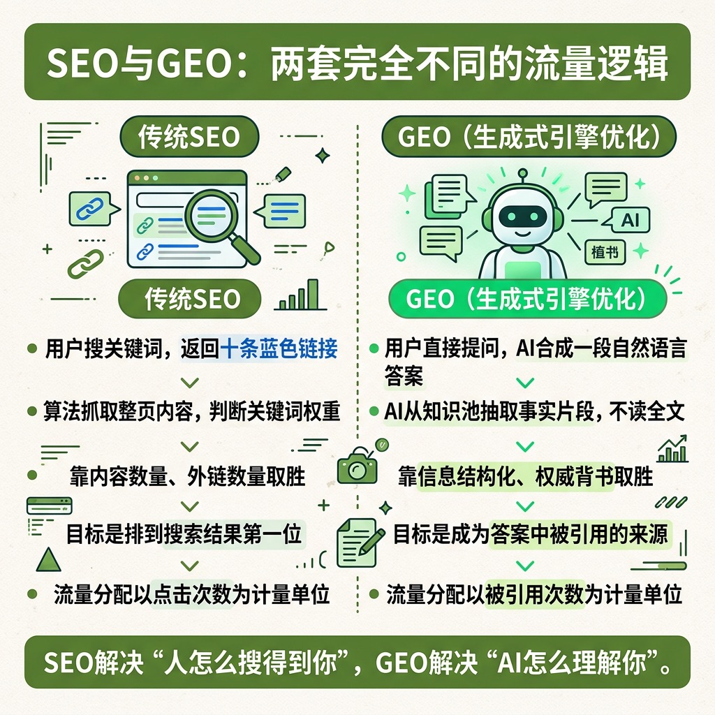 SEO与GEO:两套完全不同的流量逻辑