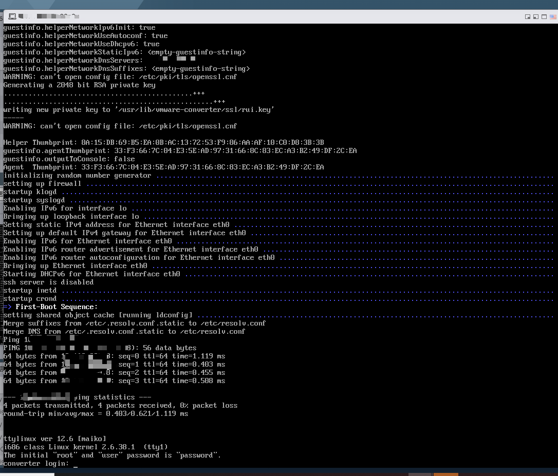 pv2 物理机centos6.8 esxi 8.0 was not correct:ticketType