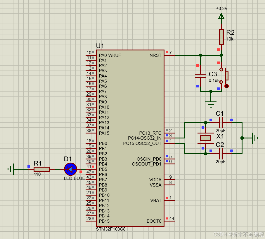 STM32的LED点亮教程：使用HAL库与Proteus仿真