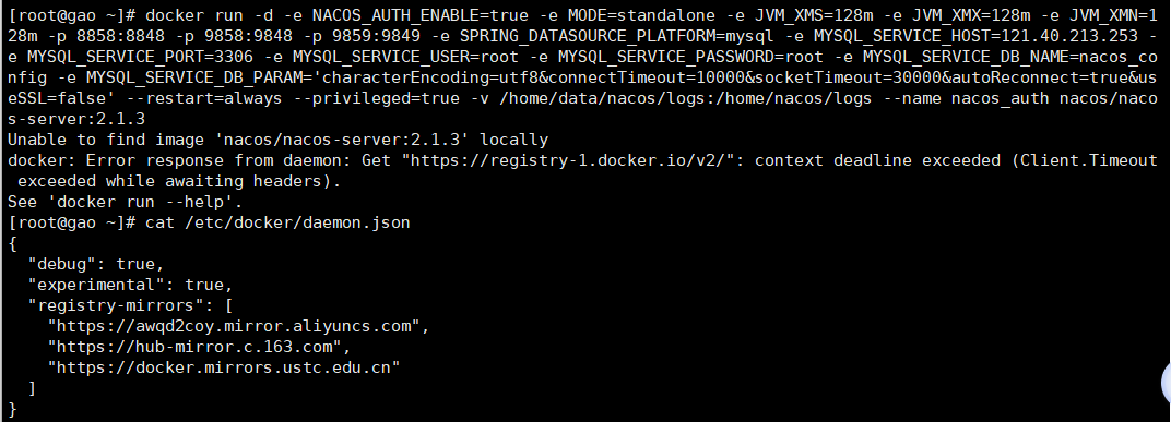 【Error response from daemon: Get https://index.docker.io/v1/search?q ...