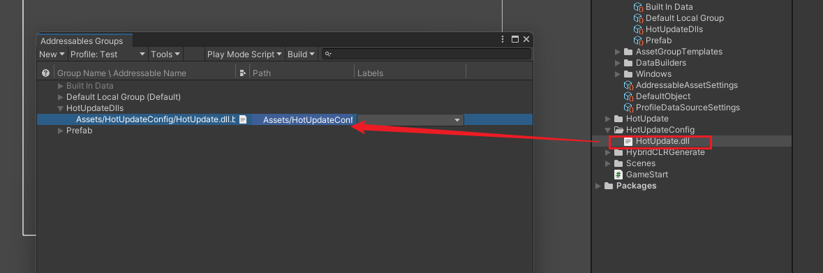 Unity + HybridCLR热更新 实战篇_untiy addressable+hybridclr