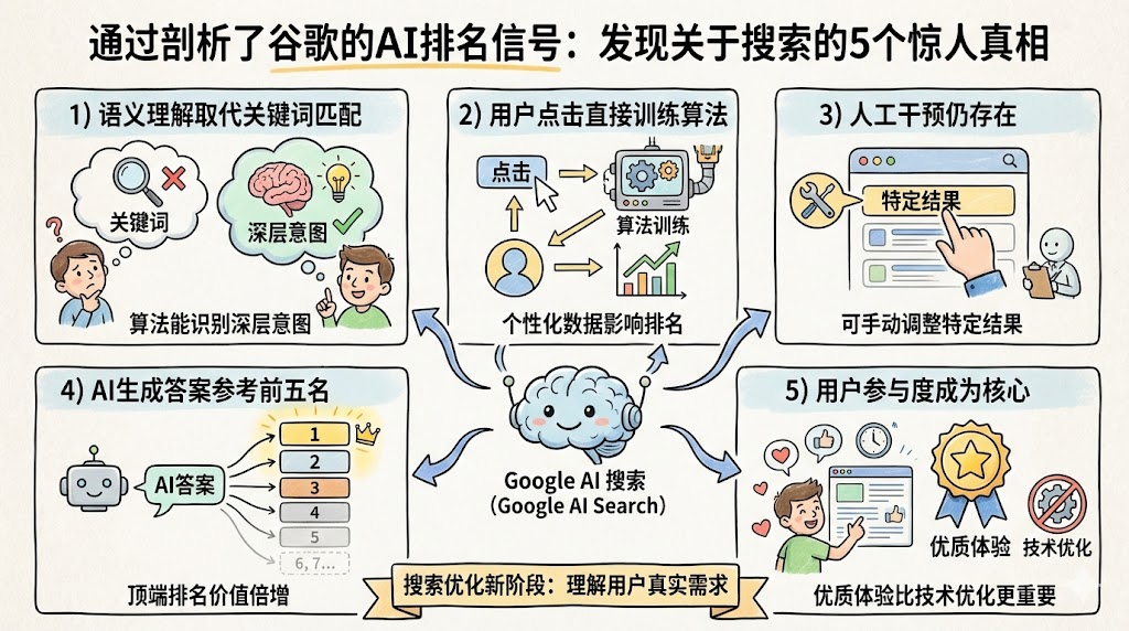 通过剖析了谷歌的AI排名信号：发现关于搜索的5个惊人真相
