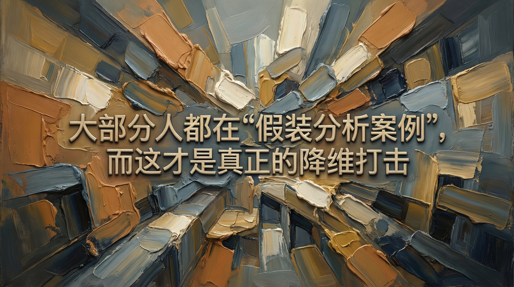 大部分人都在"假装分析案例"，而这才是真正的降维打击