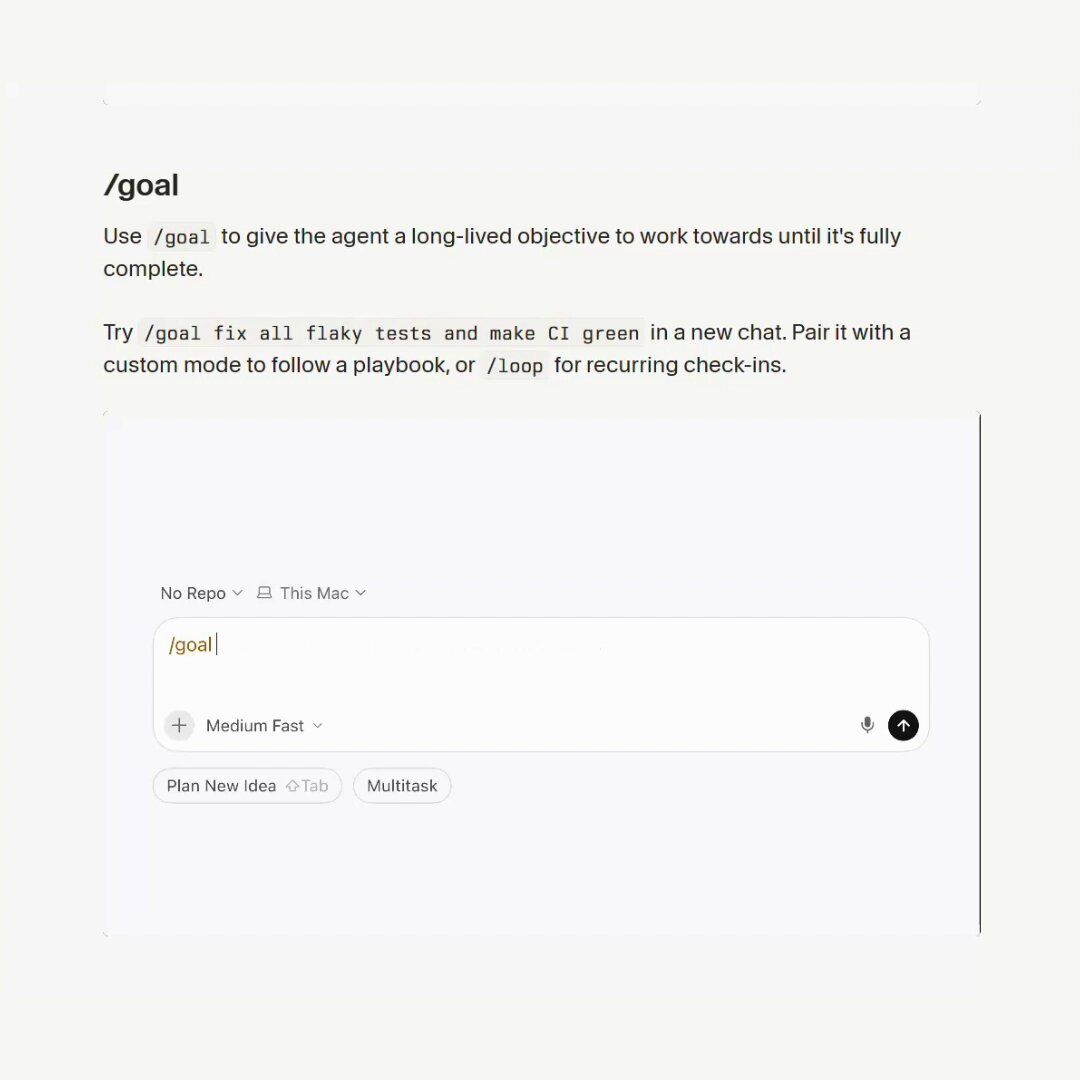 Cursor 上线 /goal：给 Agent 一个长期目标