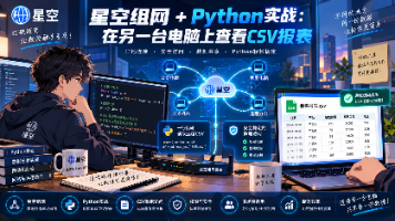 星空组网+Python实战:在另一台电脑上查看CSV报表封面图