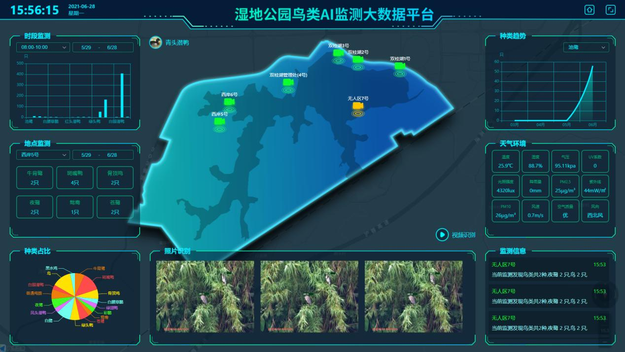 北京智慧湿地鸟类监测平台