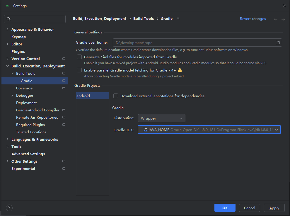 Your build is currently configured to use incompatible Java 21.0.6 and Gradle 7.5.