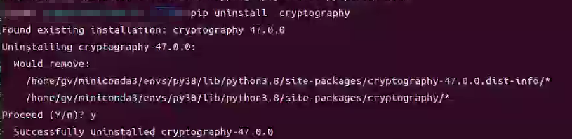 解决 CryptographyDeprecationWarning: Python 3.8 is no longer supported by ...