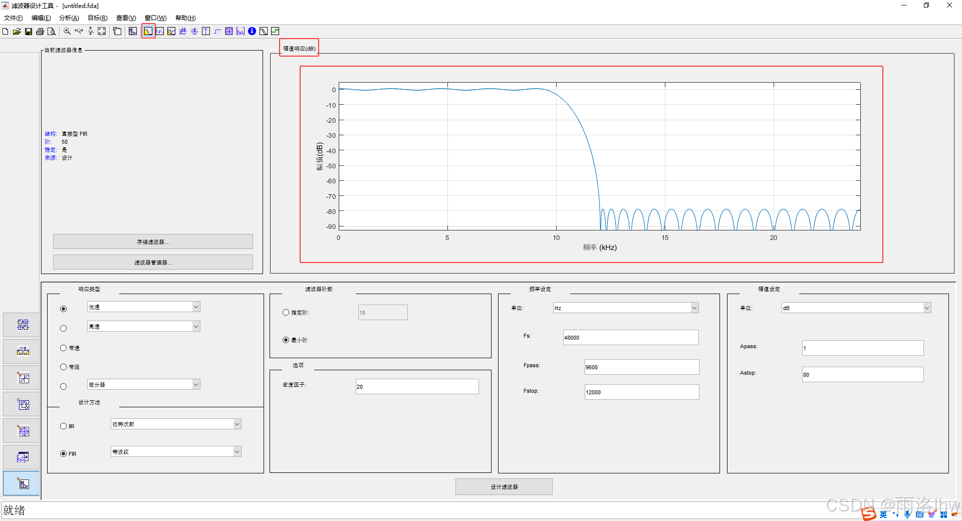 图2 幅值响应图像