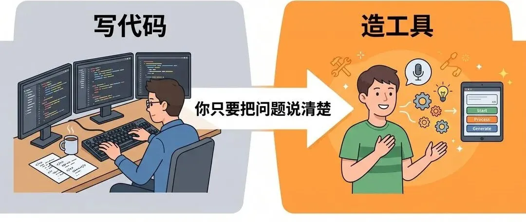 写代码 vs 造工具：你只要把问题说清楚