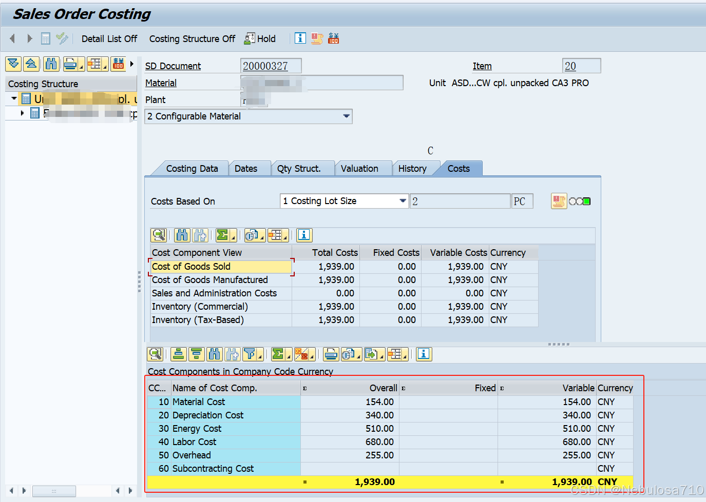 配置】成本组件结构定义（OKTZ）_sap oktz-CSDN博客