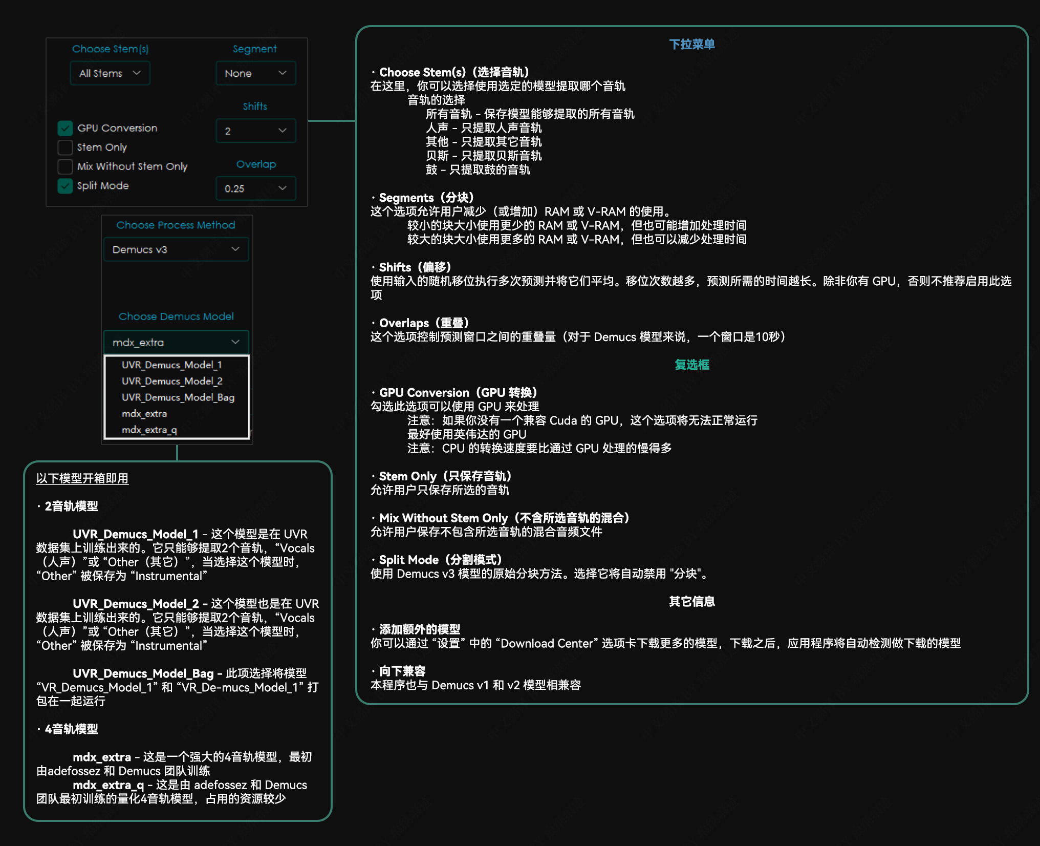 Demucs v3 选项