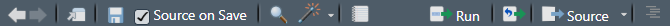 Rstudio 中的 Source on Save、Run、Source