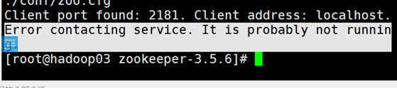 zookeeper报错出现error contacing