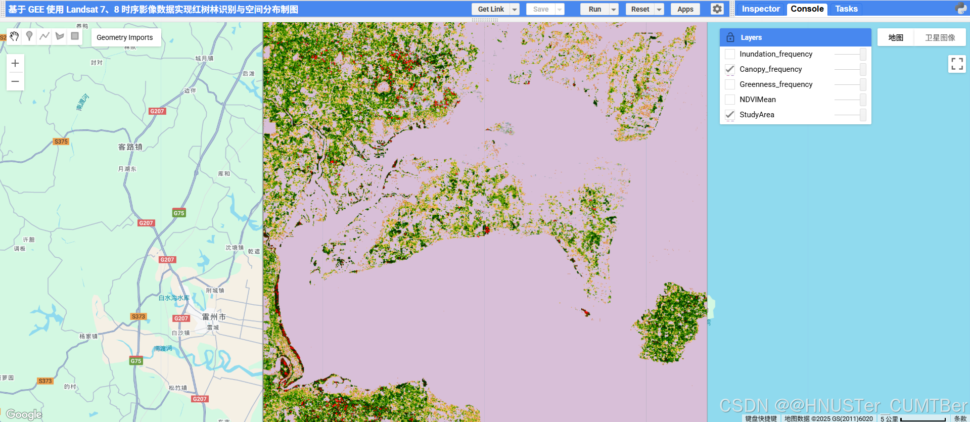 基于 GEE 使用 Landsat 7、8 时序影像数据实现红树林识别与空间分布制图_gee平台 红树林 生物量-CSDN博客