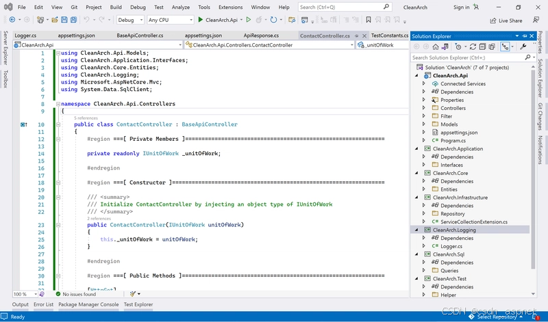 .NET 8.0 - 使用存储库模式和 Dapper 进行日志记录和单元测试的清洁架构
