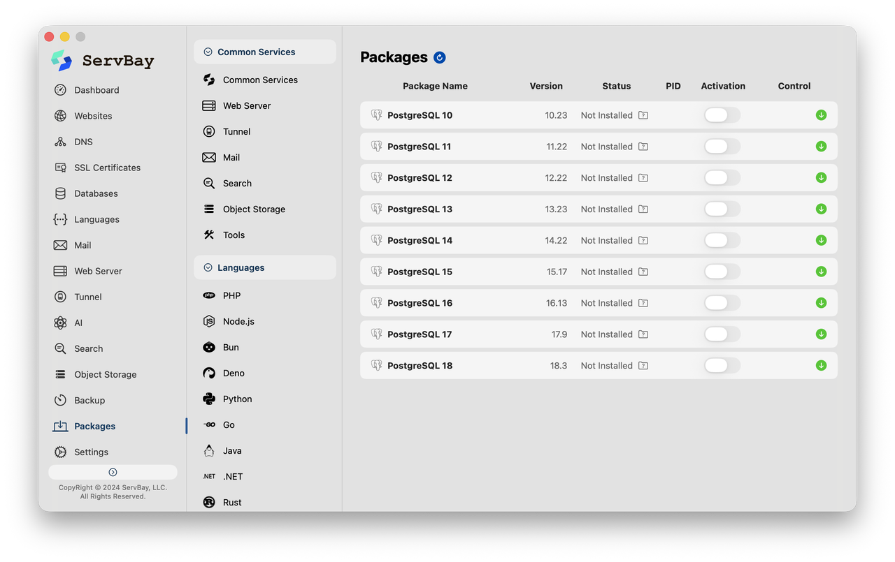 一键安装postgresql
