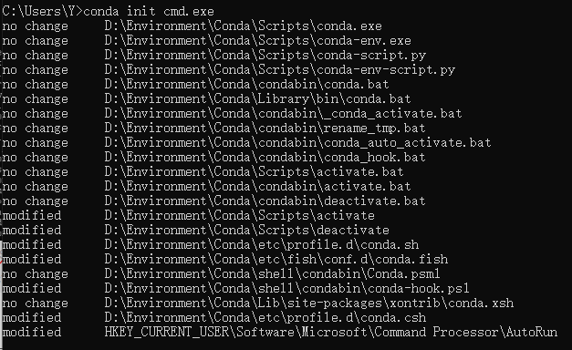 conda init