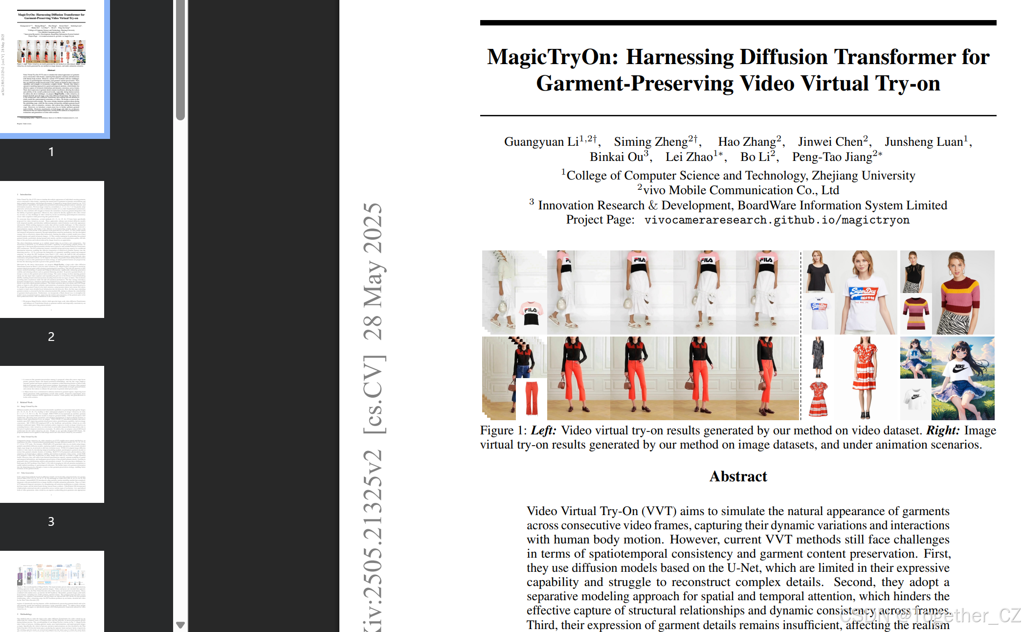 MagicTryOn: Harnessing Diffusion Transformer for Garment-Preserving ...