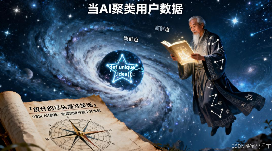 当AI聚类用户数据：Python开发者的创意“离群点”如何不被“算法”淹没？—— 老码农的统计幽默