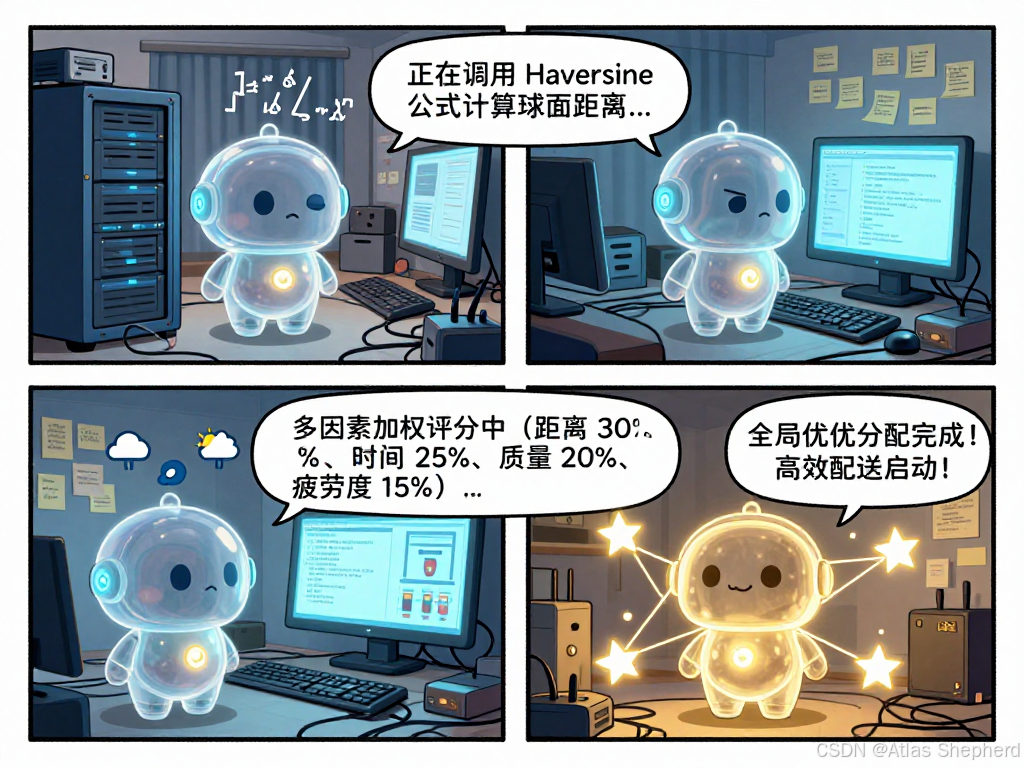 配送调度代码的实现方式和逻辑