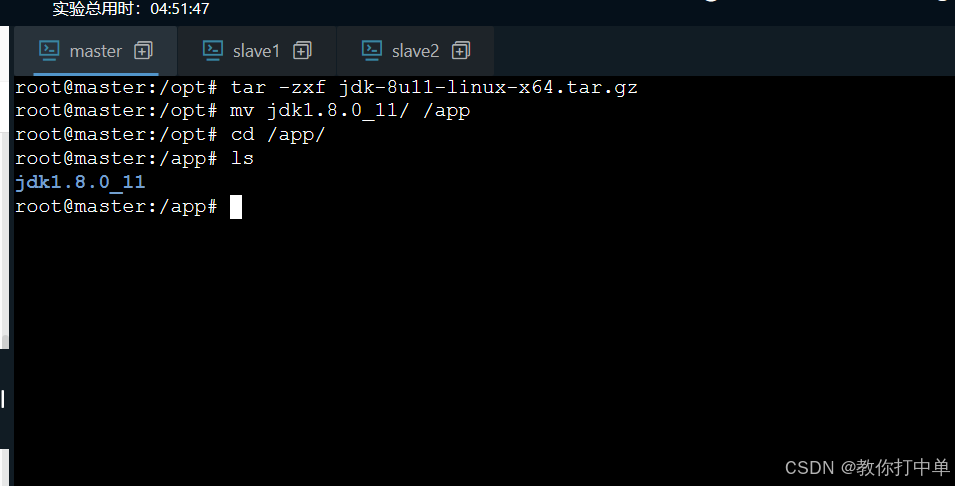 解压并移动 JDK