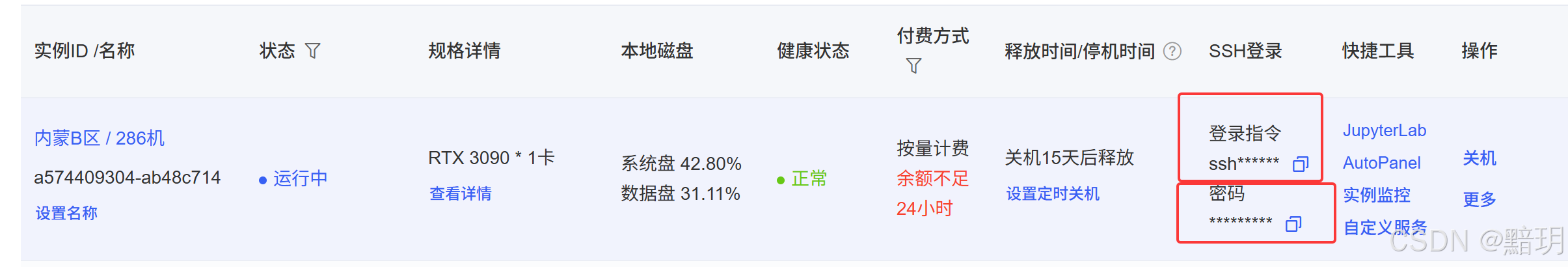 实例信息