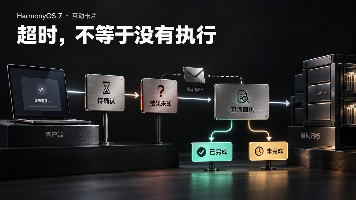 HarmonyOS 7 互动卡片请求超时：为什么不能立刻再提交一次