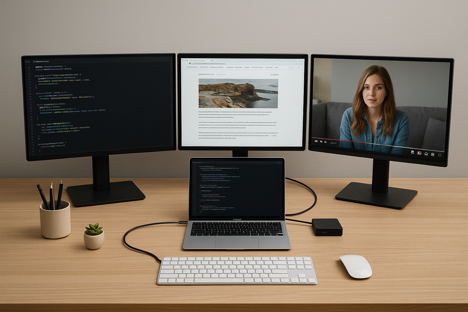 三屏显示的macOS