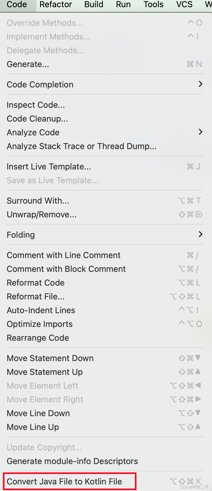 Android Studio 将Kotlin和Java代码互相转化_android studio kotlin转java-CSDN博客