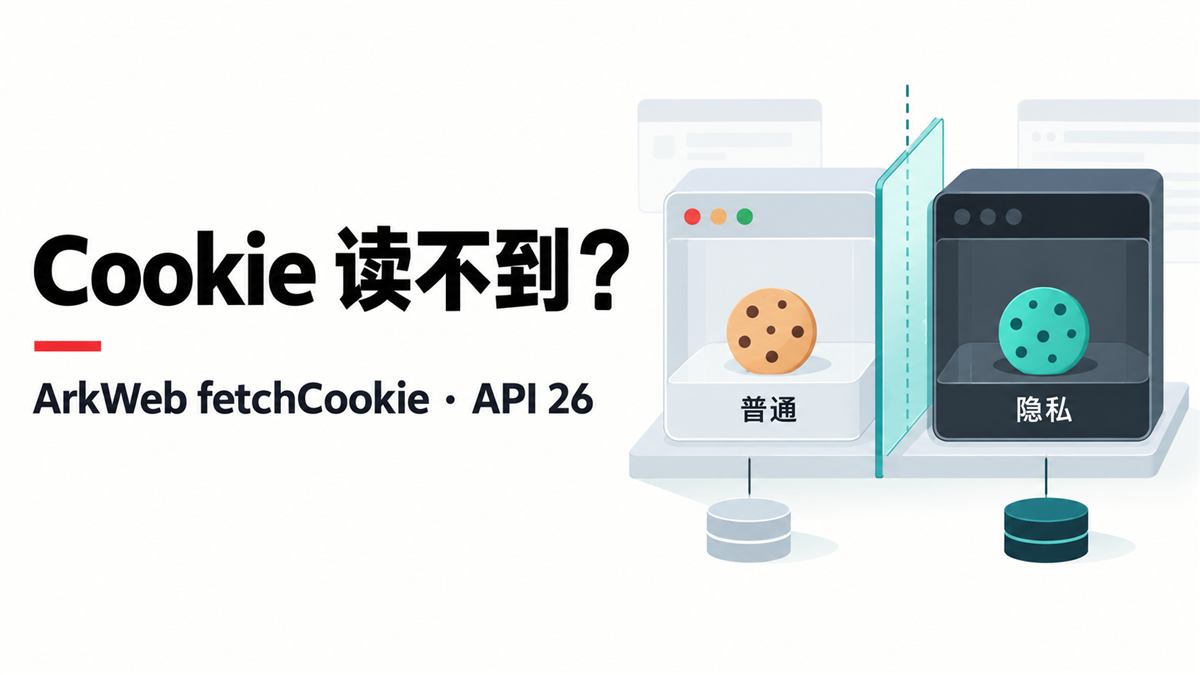ArkWeb fetchCookie 普通与隐私 Cookie 存储示意封面