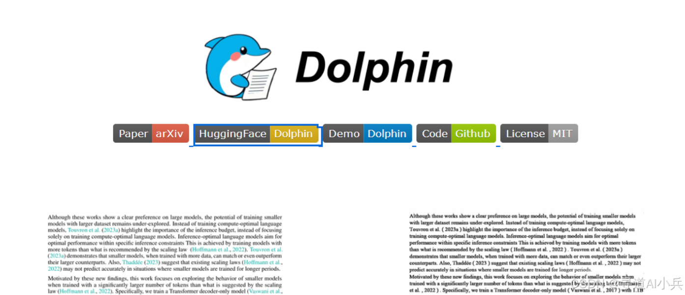 Dolphin Coder 【AI大模型前沿】Dolphin:字节跳动开源文档解析大模型,轻量级、高效、多格式,开启文档处理新时代_文档解析大模型dolphin-CSDN博客