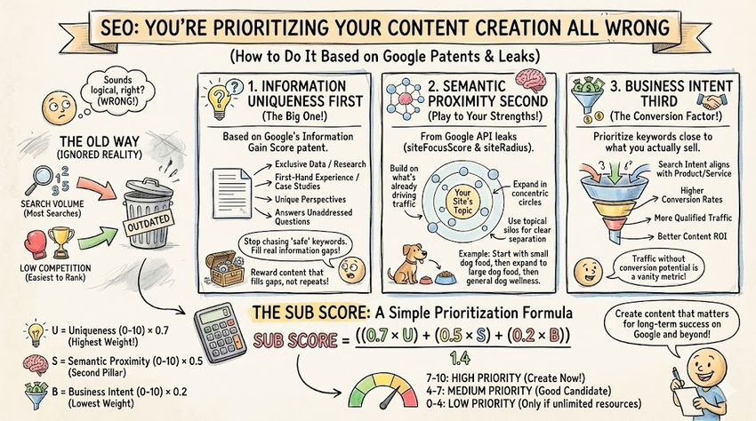 使用SUB计算得分结果来指导你的文章想法和内容创作方向